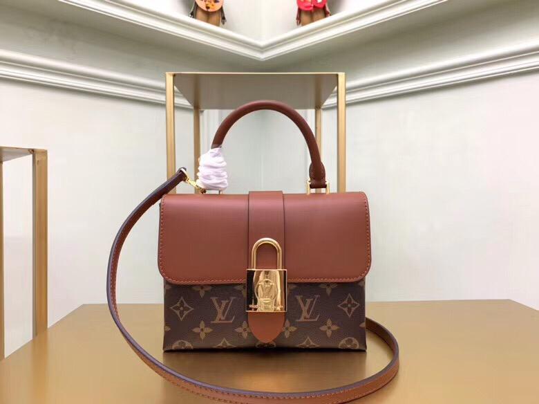 Women Lock Top luxury handbag