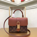 Women Lock Top luxury handbag