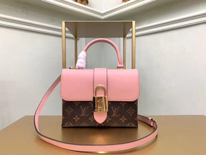 Women Lock Top luxury handbag